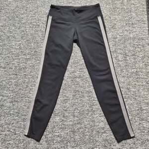 Athleta Black Grey Side Stripe Leggings Yoga Pants Style 984278 Womens Small